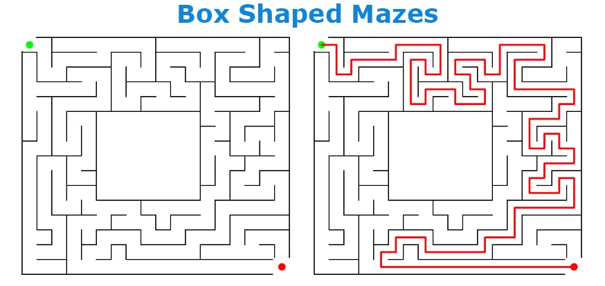 Box maze builder templates for printable puzzles